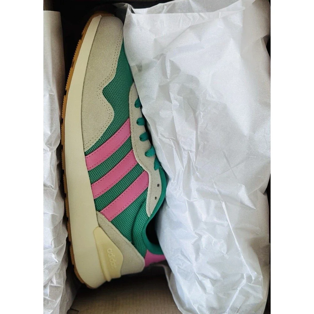 Women’s Size 8.5 adidas Run 60s 4.0 Semi Court Green Bliss Pink JR6631 NIB